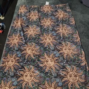 SHEIN Black Skirt Sun And Moon Design